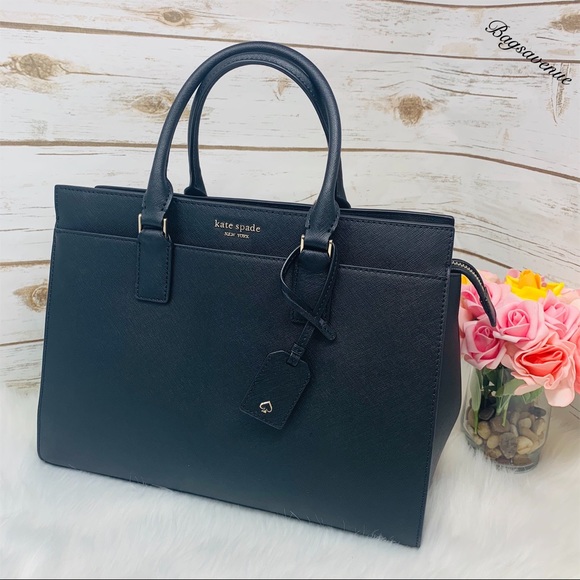 Kate spade large satchel Cameron black crossbody - Picture 4 of 8